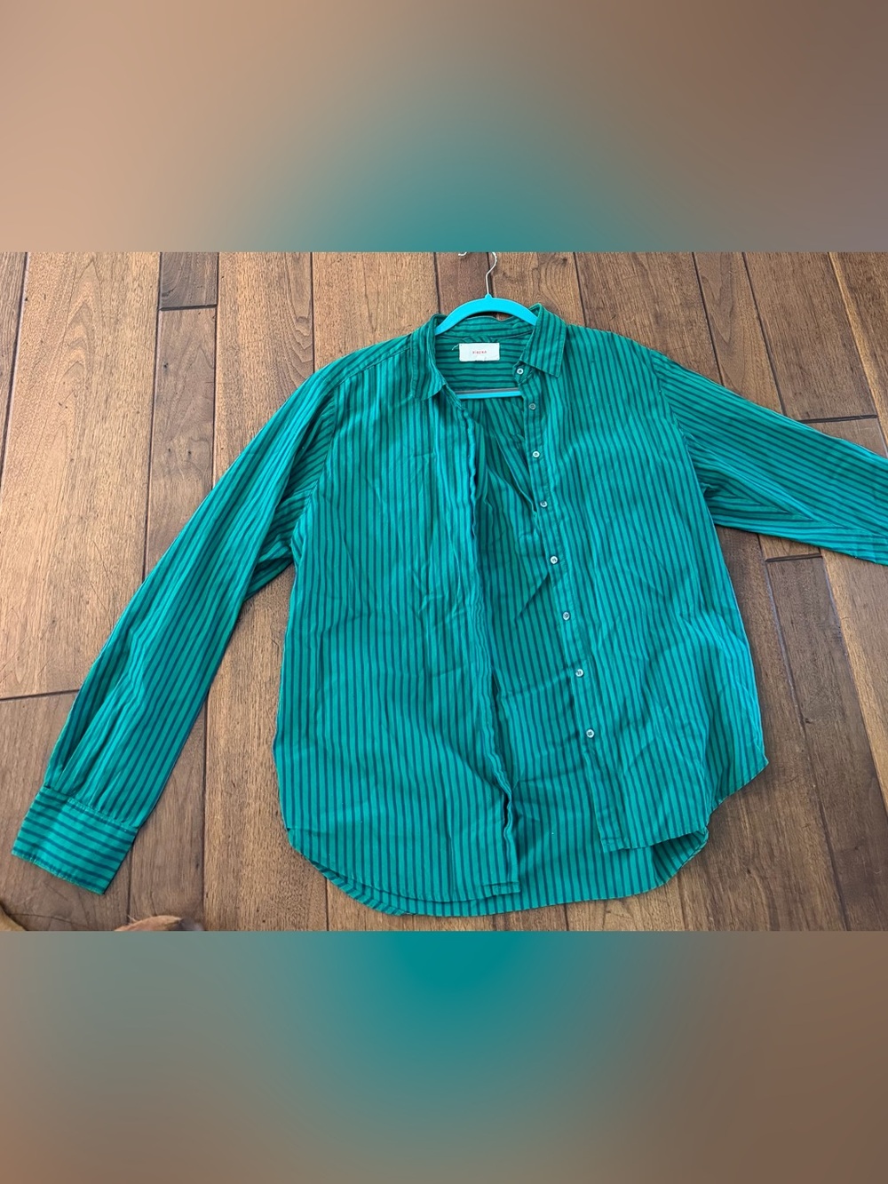 XiRENA Green Striped Button-Down Shirt